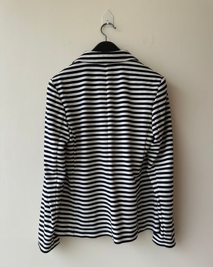 White and blue stripes blazer