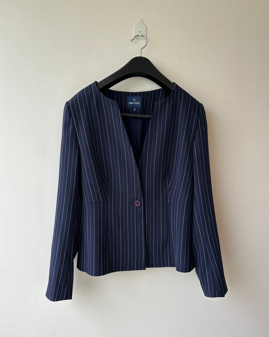 Navy blue striped blazer