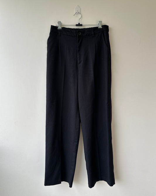 Black full length trousers