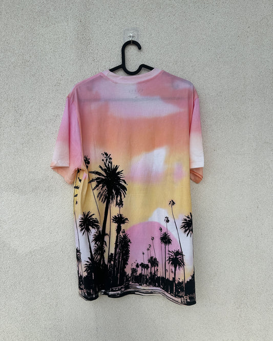 Pink and yellow sunset T-shirt