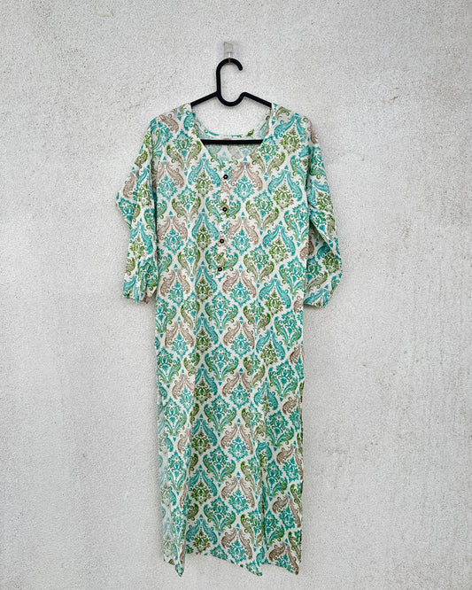 Blue printed kurta set