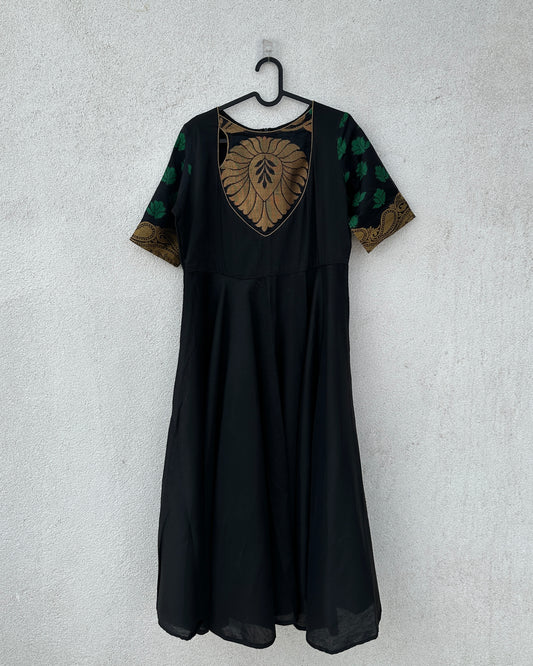 Black and gold kurta