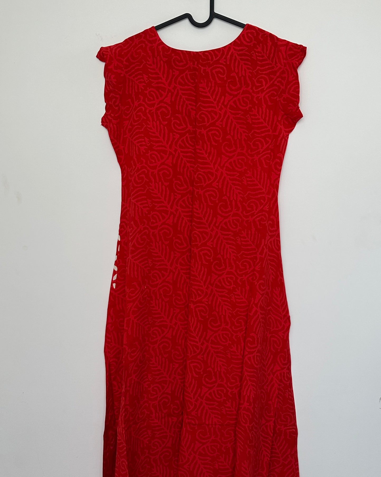 Red tie n dye print kurta