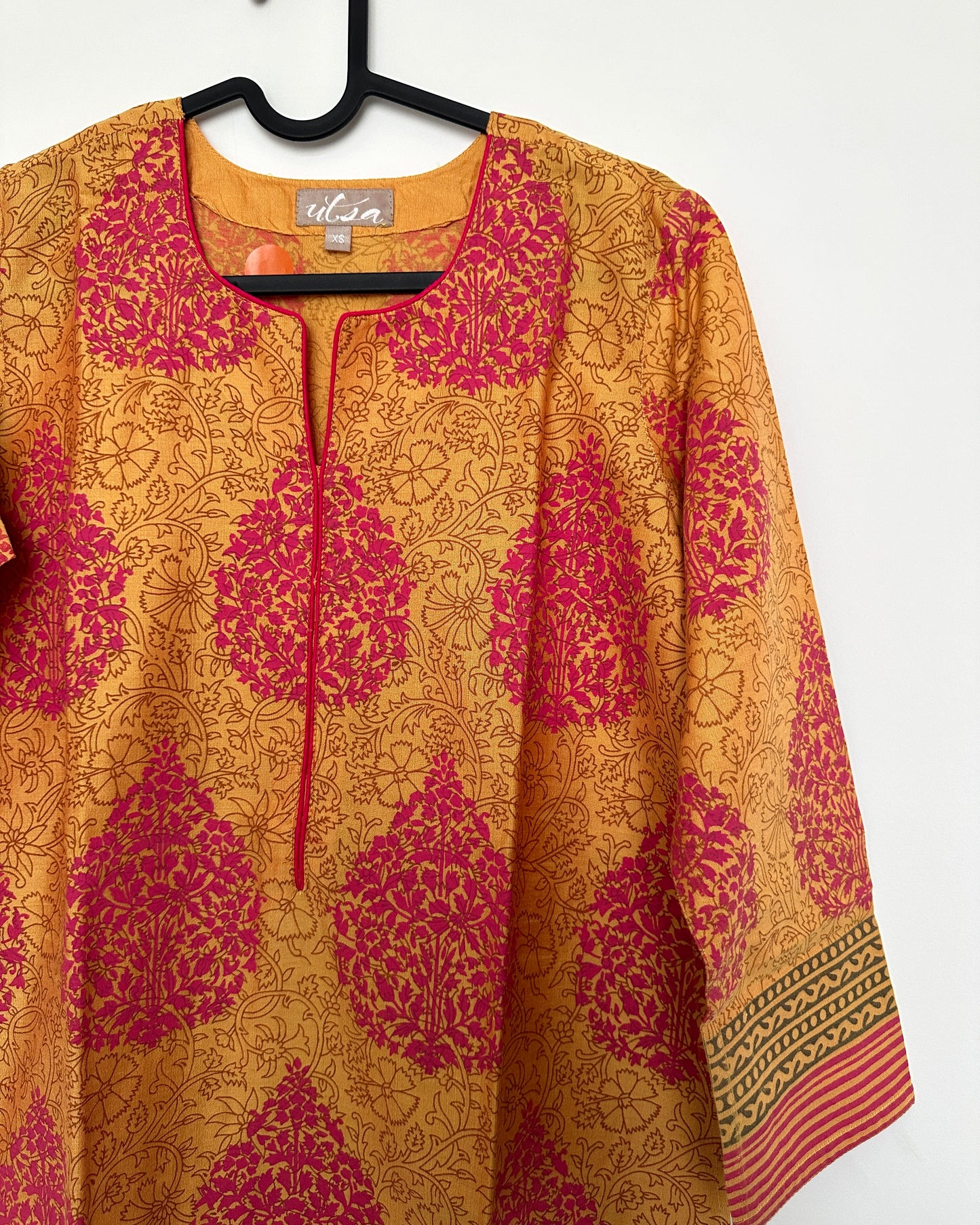 Yellow and pink kurta