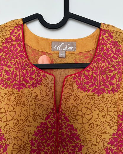 Yellow and pink kurta