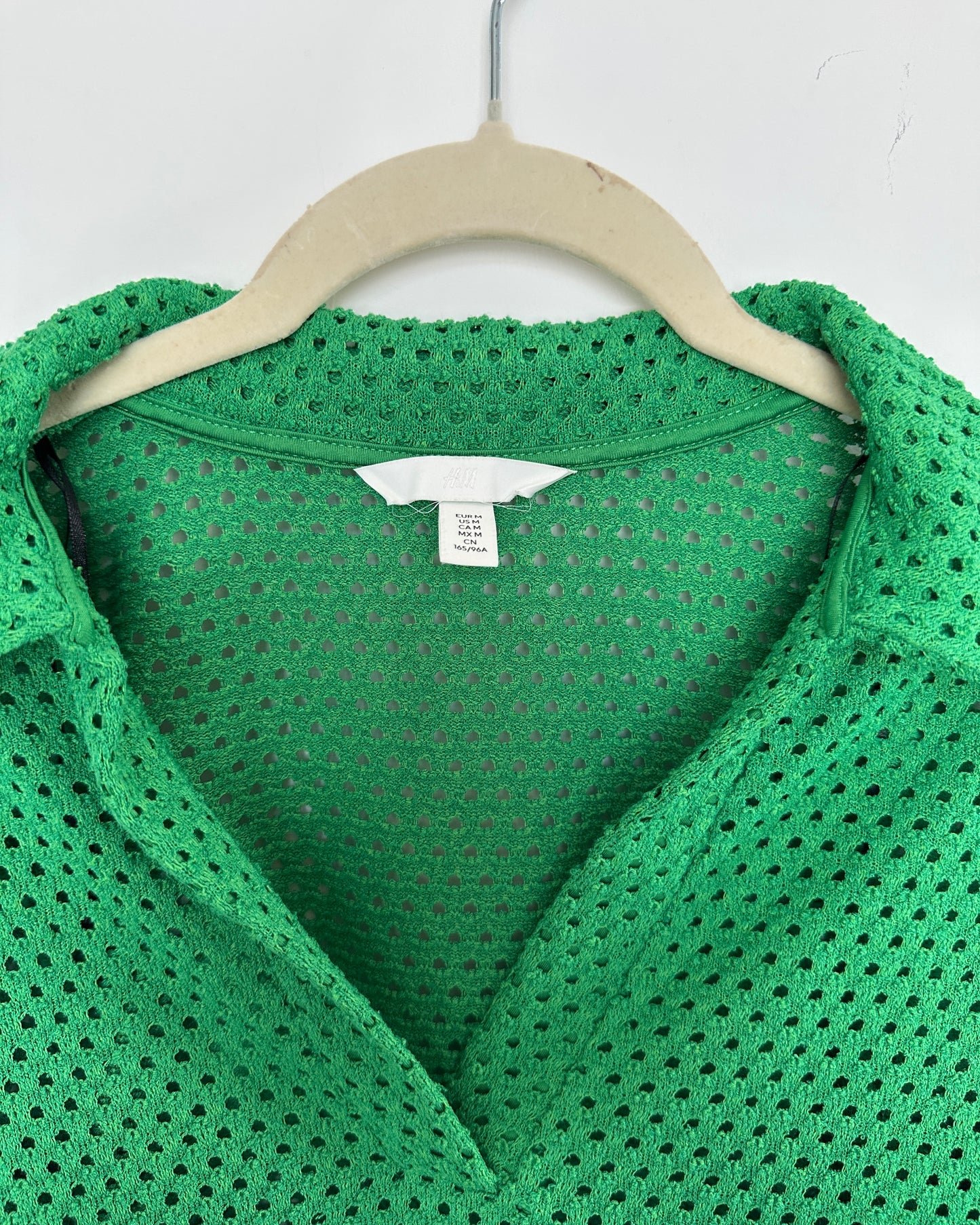 Green knit top