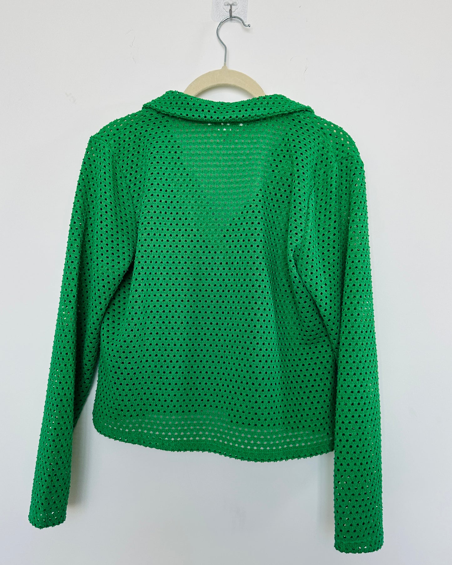 Green knit top
