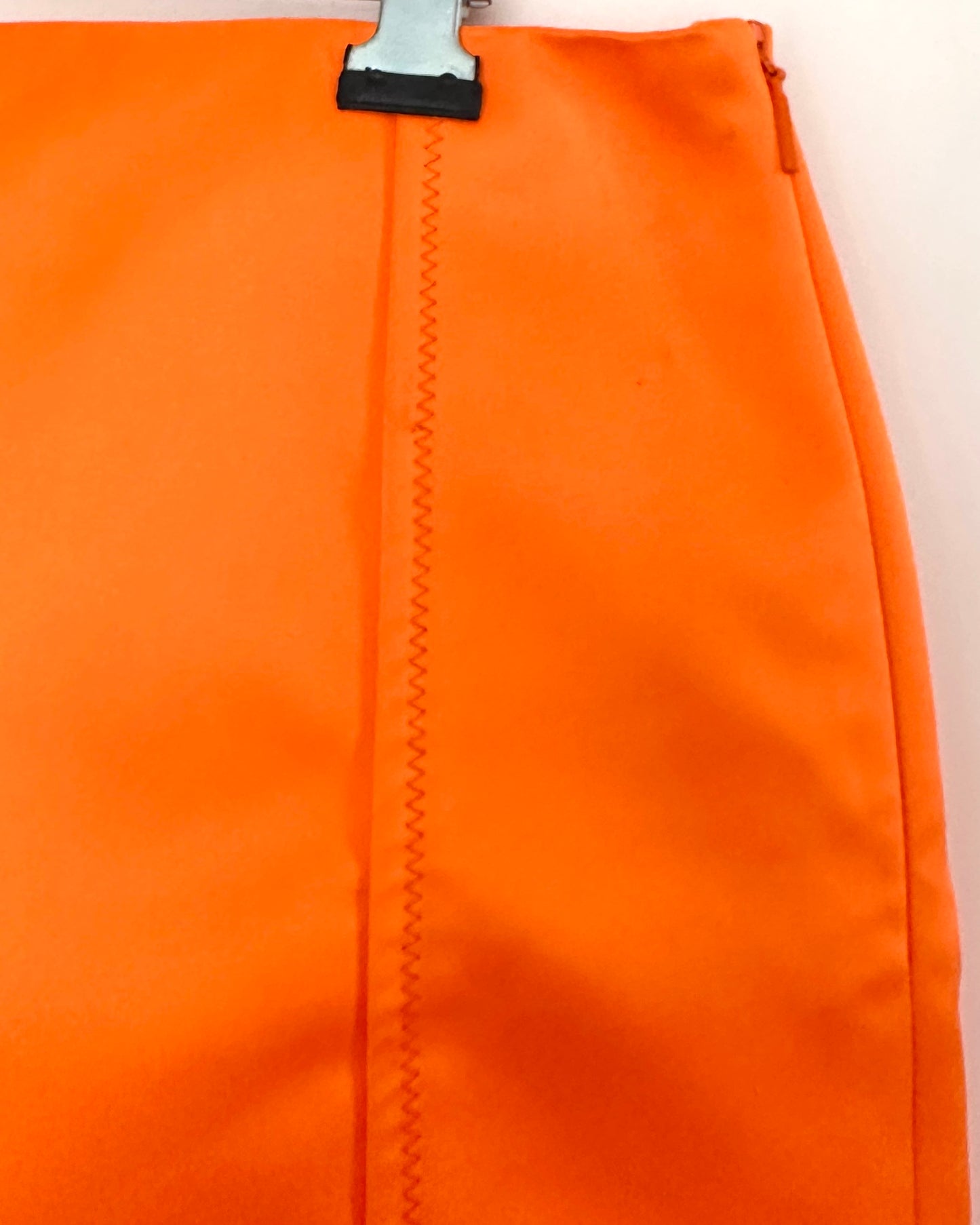 Orange sheath mini skirt