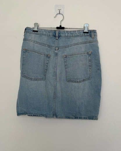 Blue denim skirt