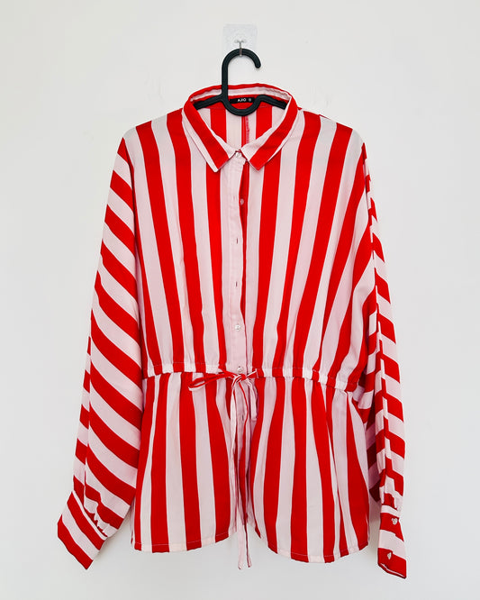 Red and white striped shirt (Loose fit)