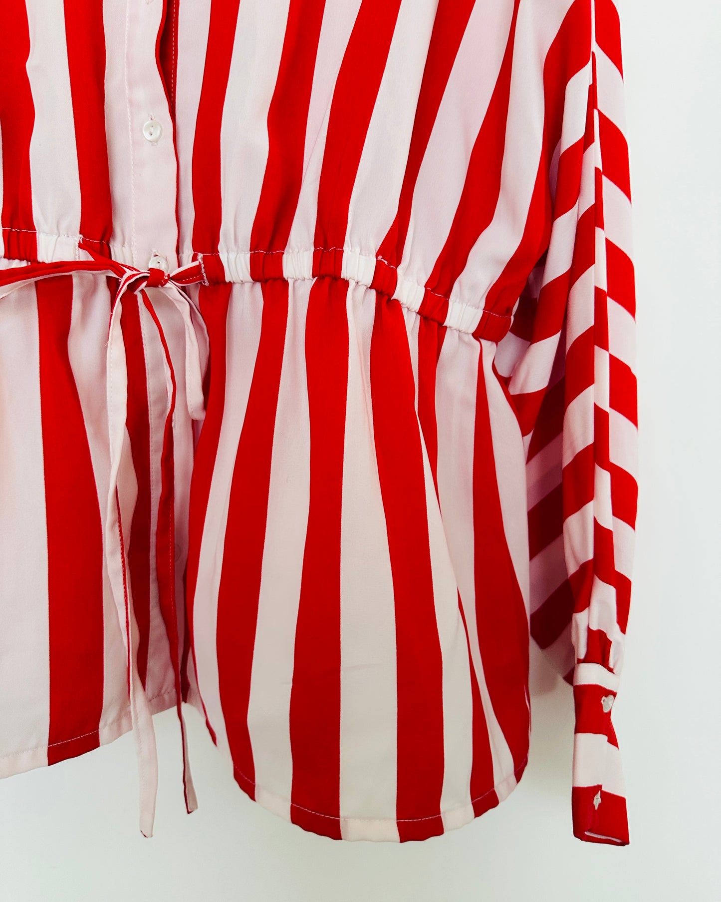 Red and white striped shirt (Loose fit)