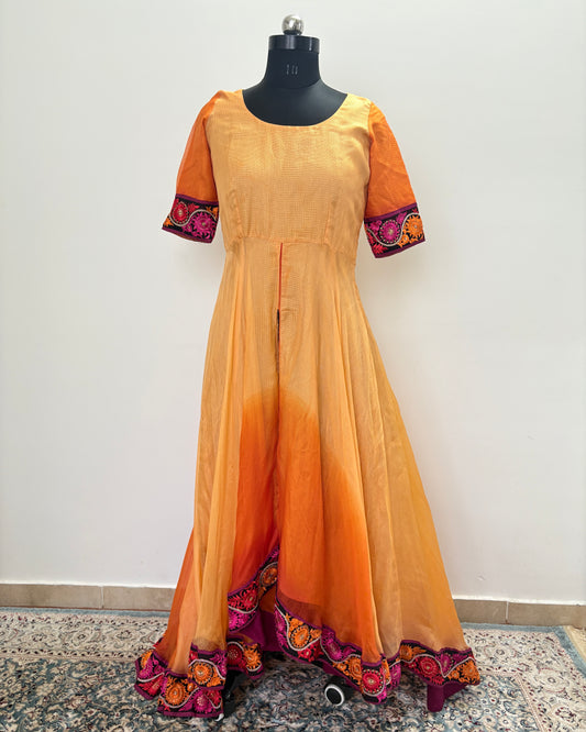 Orange shaded kota salwar