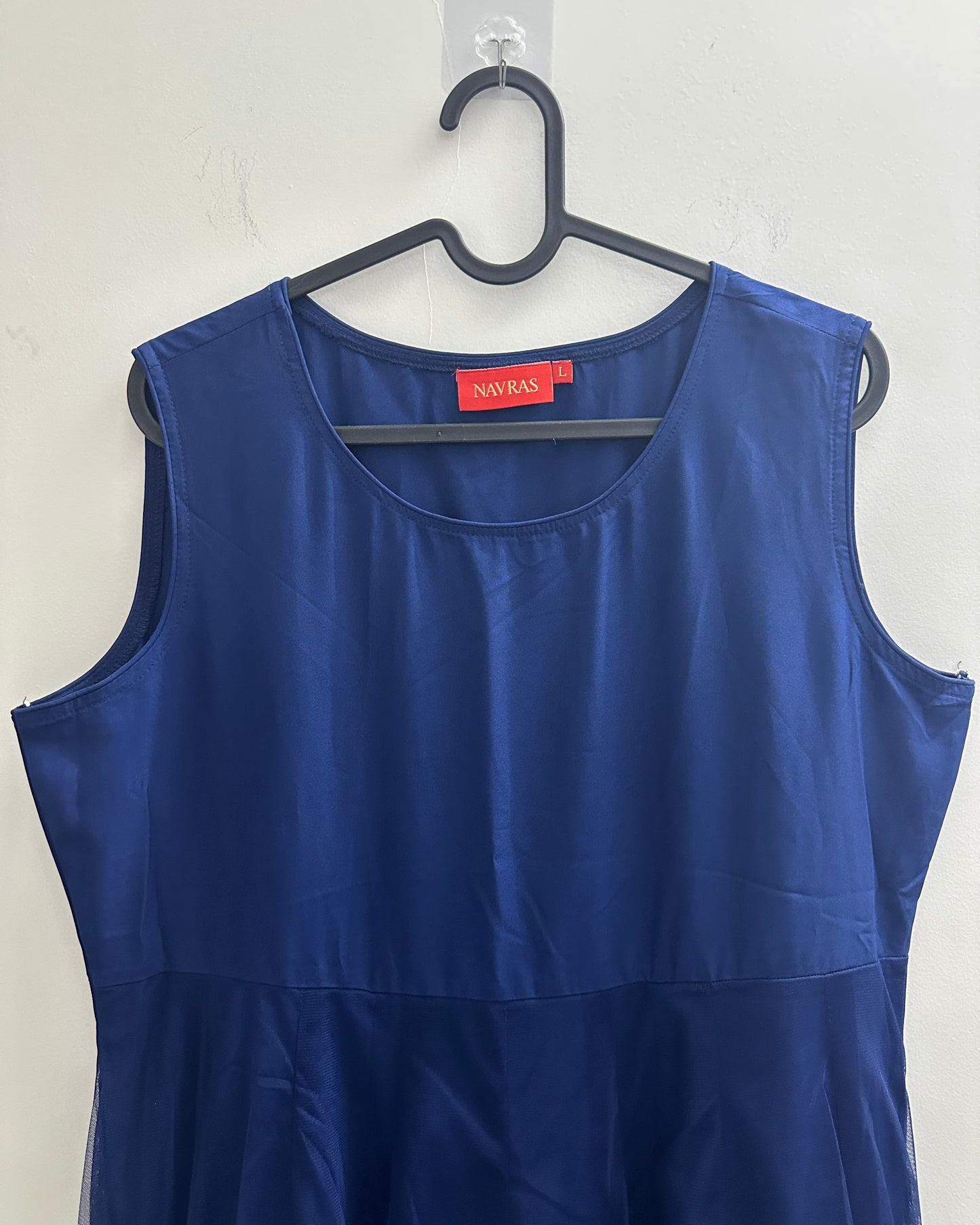 Blue and white festive kurta (2 pcs; with inner)