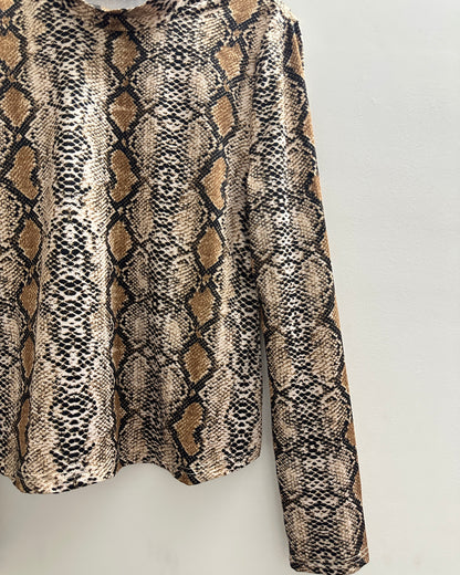 Body fit animal print top (stretchable)