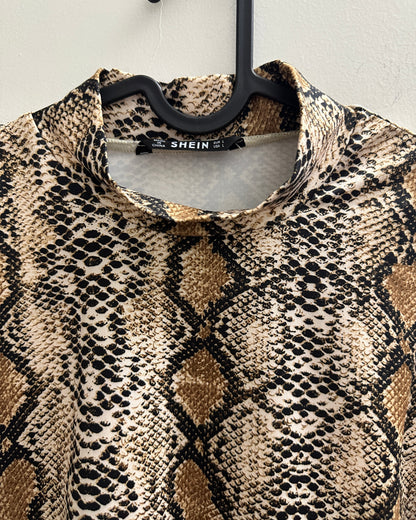 Body fit animal print top (stretchable)