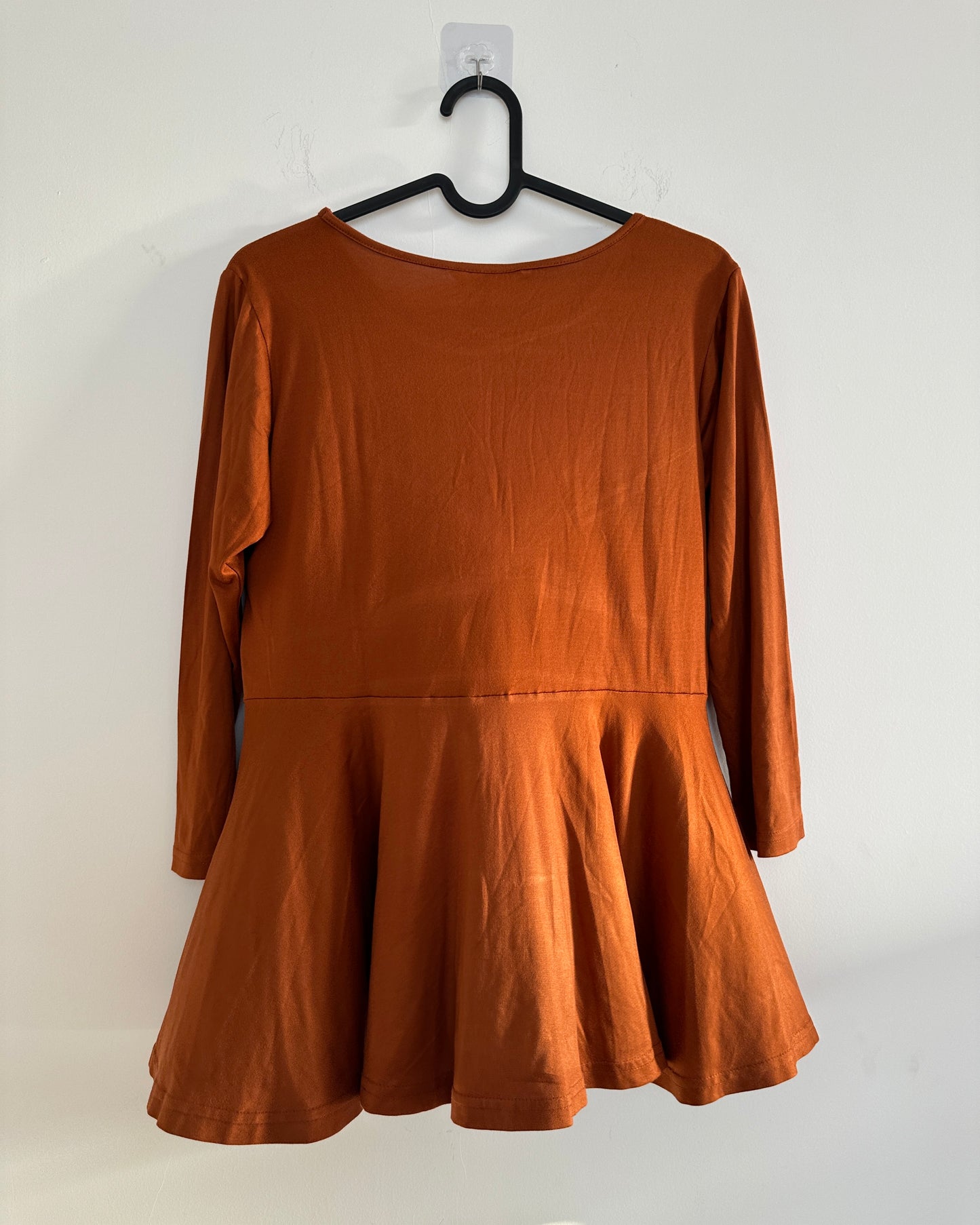 Brown twist overlay top