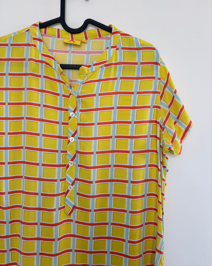 Yellow checks kurta