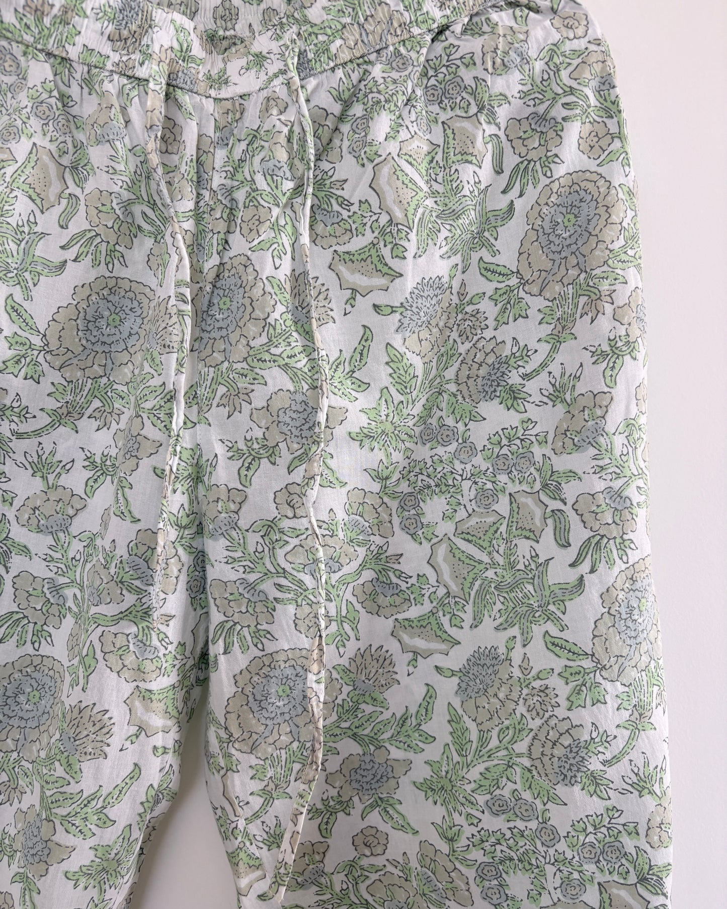 White cotton printed kurta set (2 pcs)