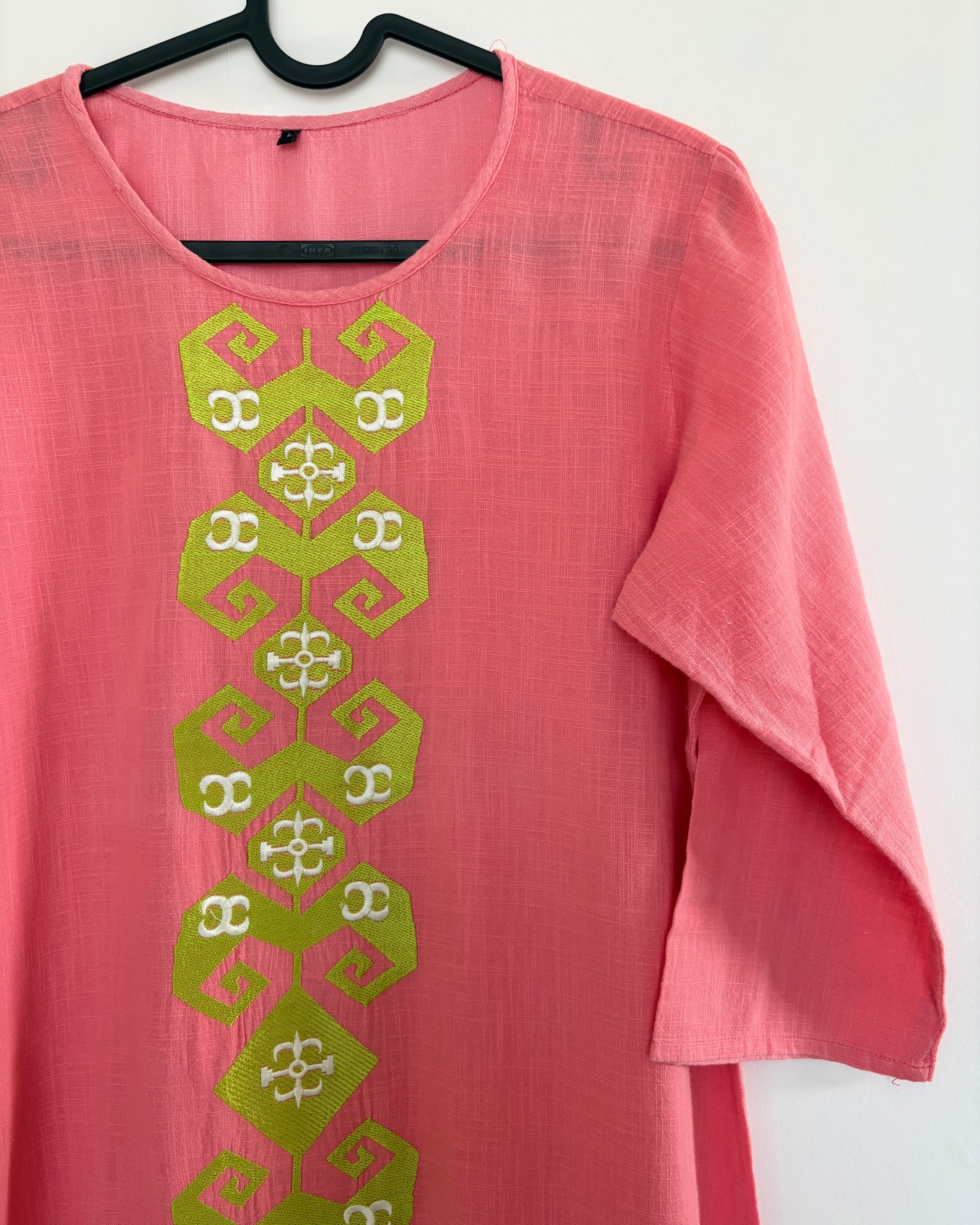 Peach and green kurta