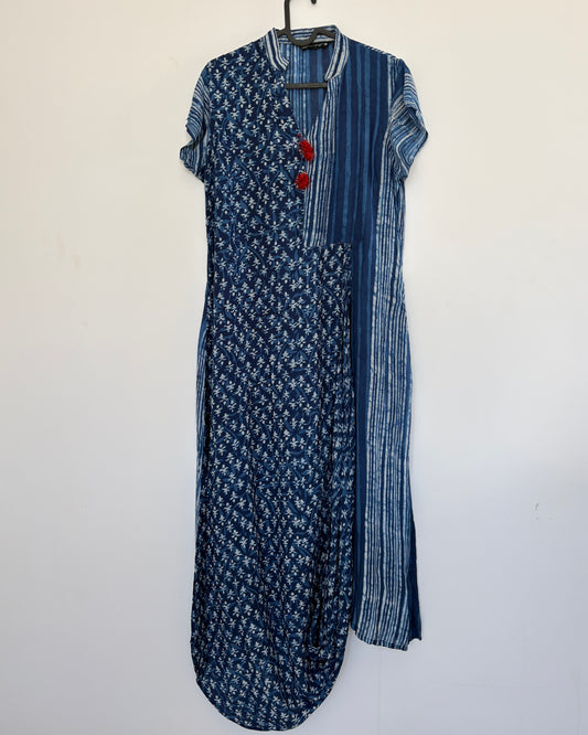 Blue printed kurta