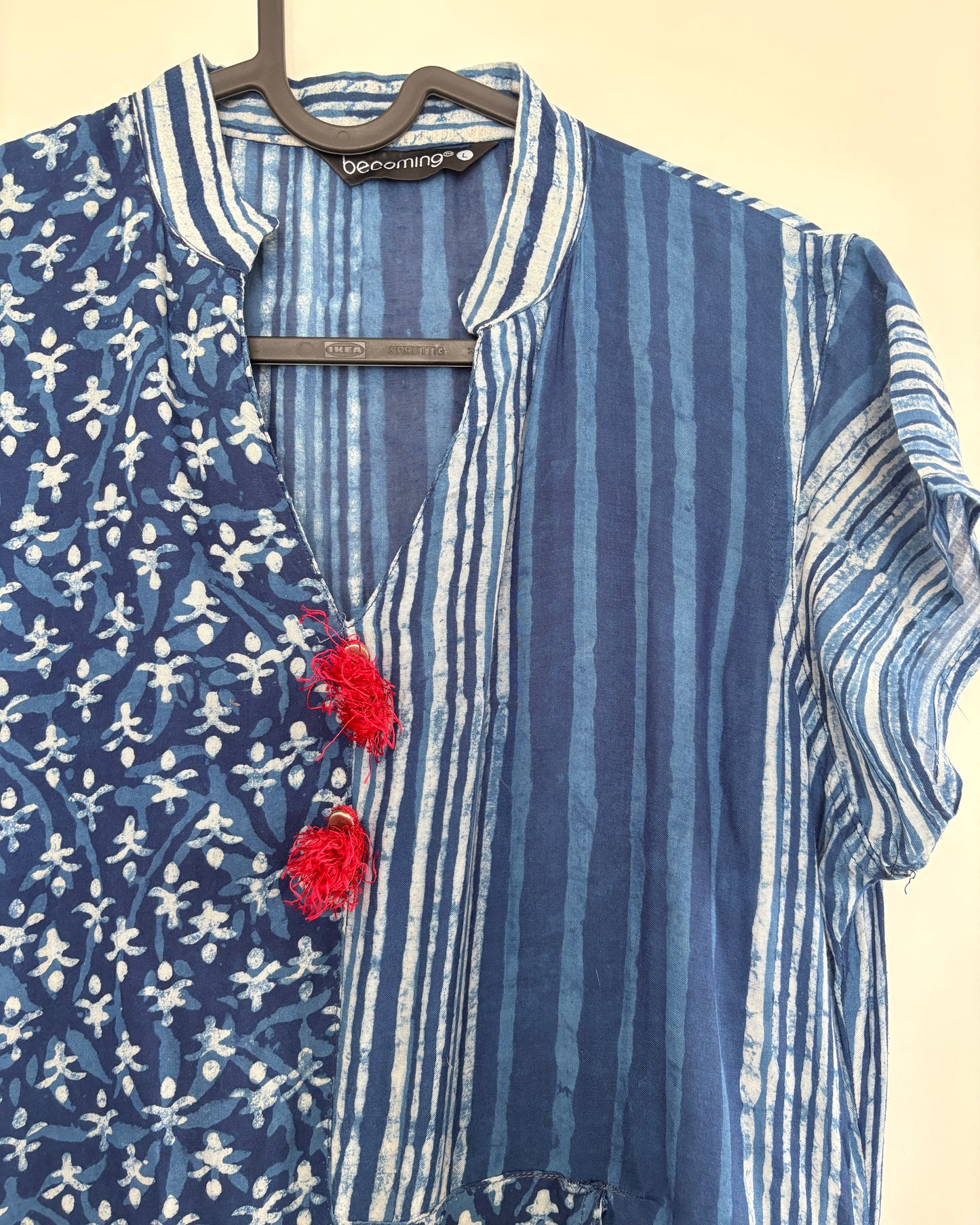 Blue printed kurta
