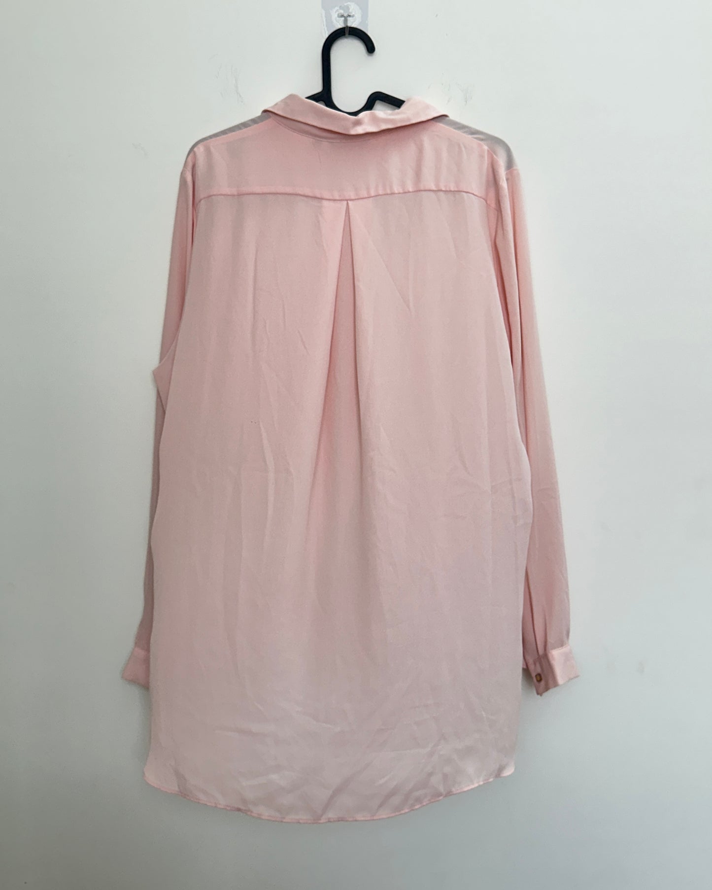 Baby pink sheer formal shirt