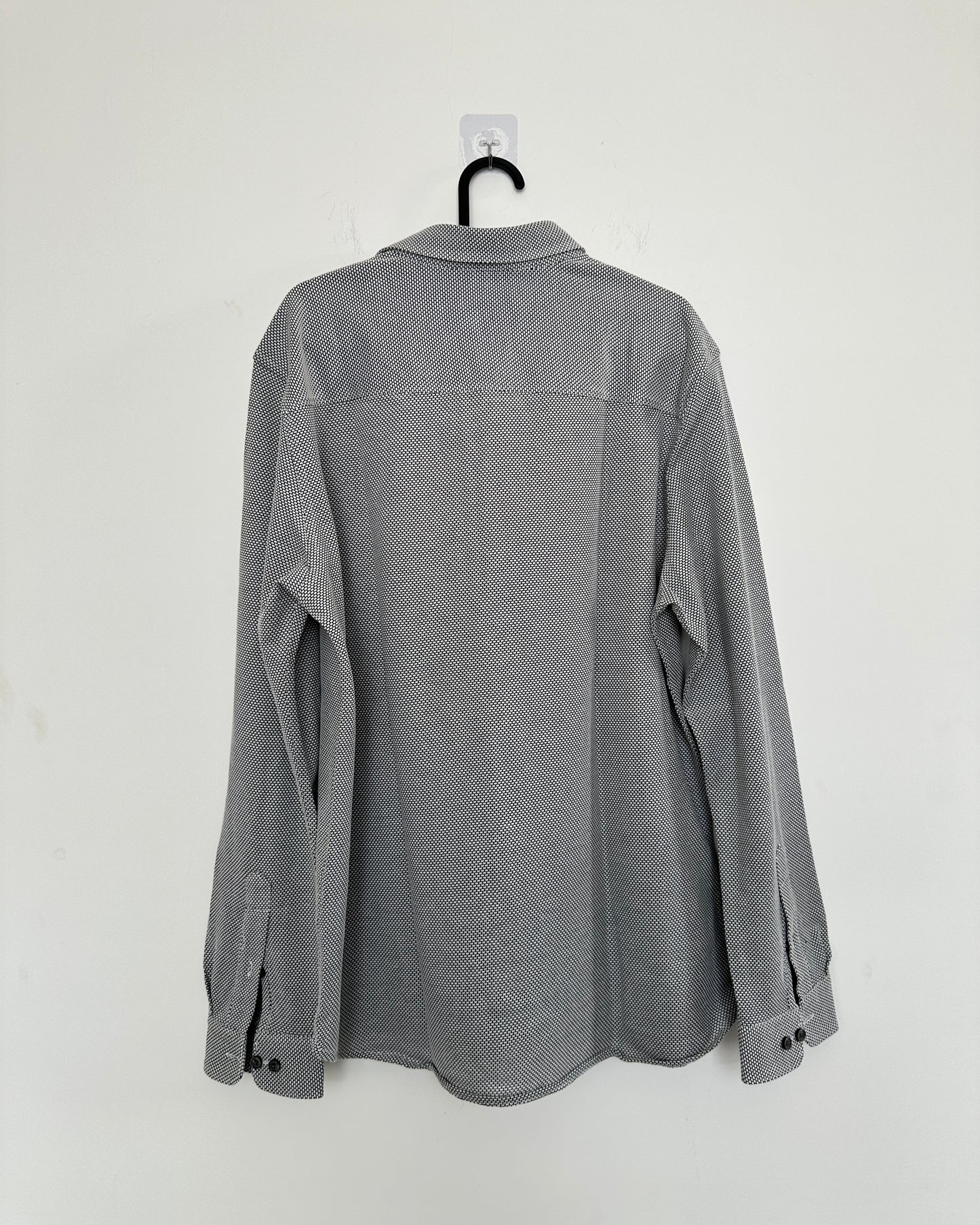 Black and white textured formal shirt