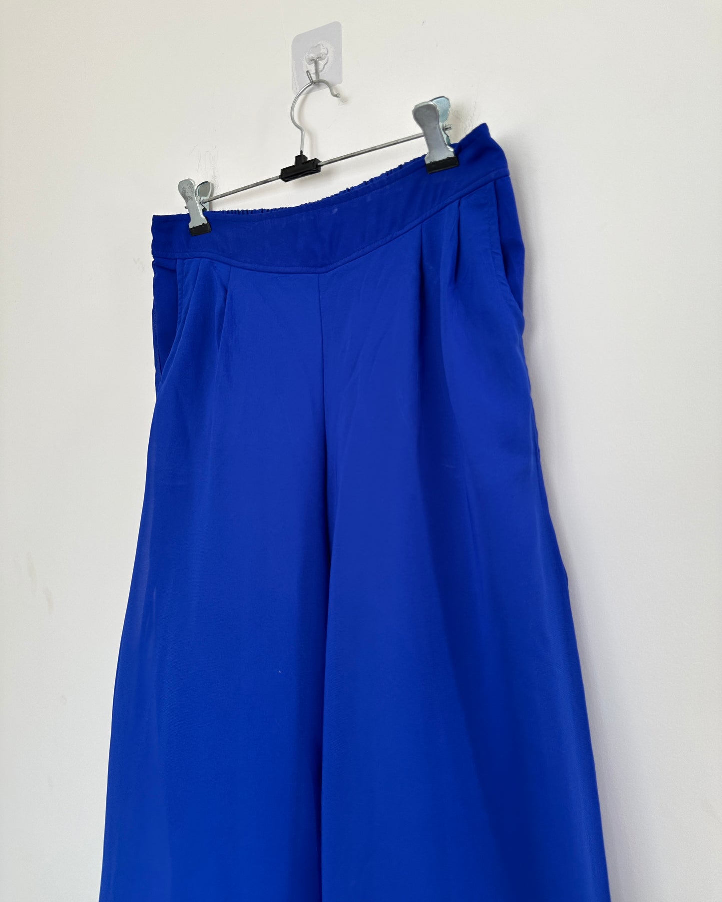 Electric blue georgette palazzos