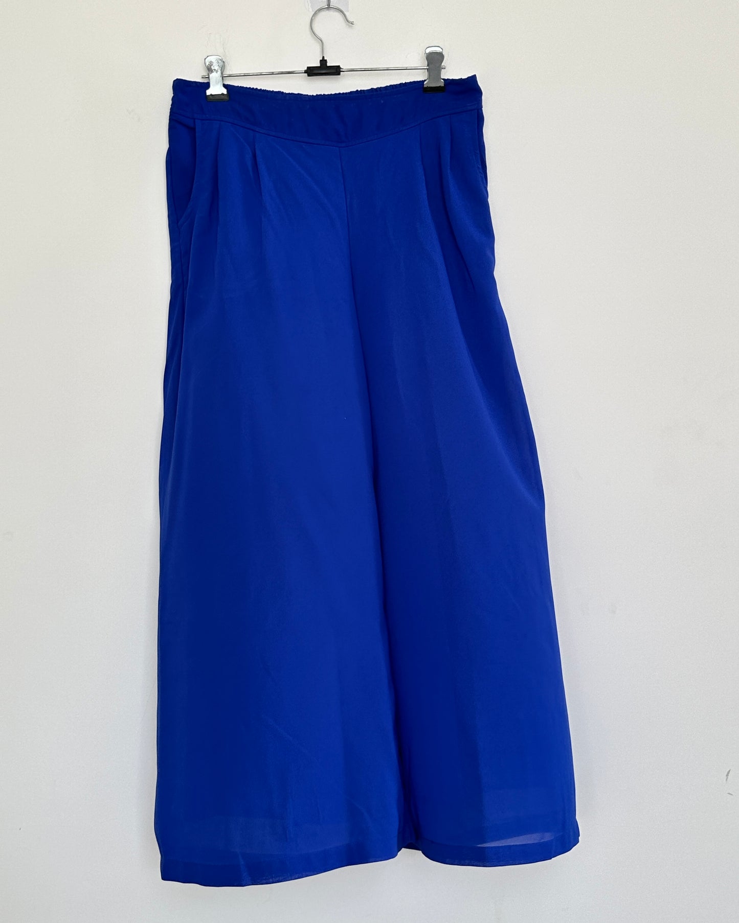 Electric blue georgette palazzos
