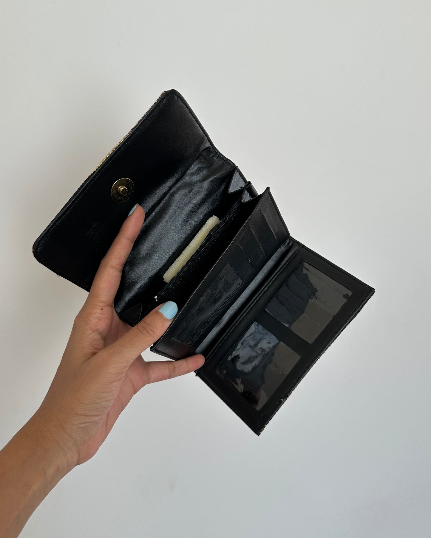 Turkish boho woven trifold wallet