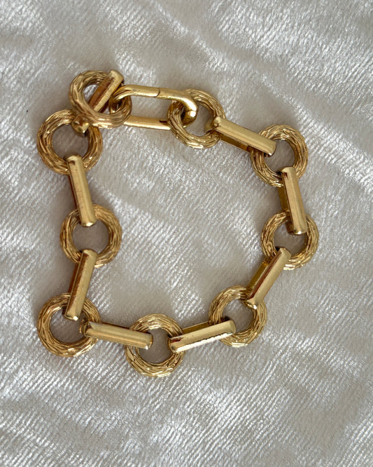Gold chain chunky link bracelet