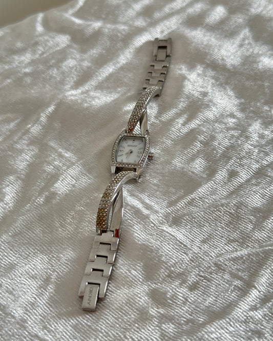 Silver studded DKNY watch