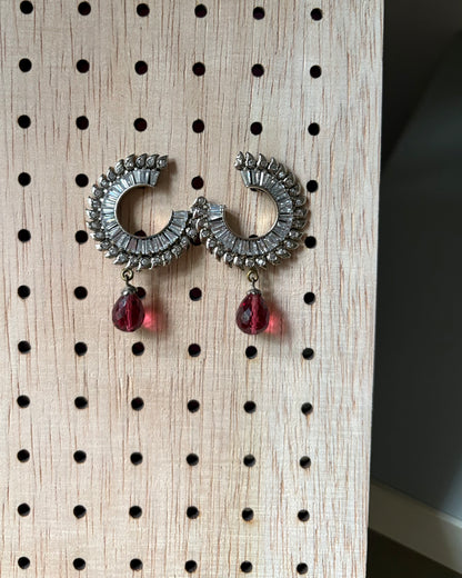 Contemporary pink drop earring